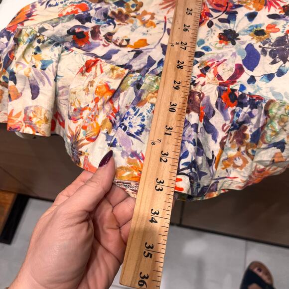 Peruvian Connection Floral Print Half Sleeves Mini Dress Size Small - Picture 8 of 9